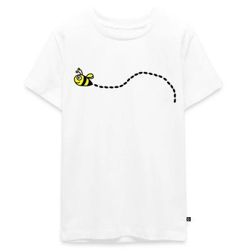 Biene - Teenager Premium Bio T-Shirt - Weiß - Vorne - AI Model Teenager Male light (155cm)