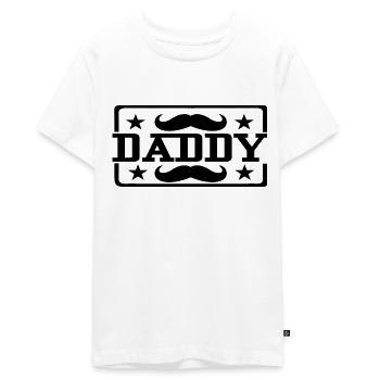 Daddy - Teenager Premium Organic T-Shirt - white - Front - AI Model Teenager Male light (155cm)