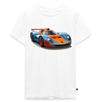 Voiture de sport - T-shirt Premium bio Ado - blanc - Devant - AI Model Teenager Male light (155cm)