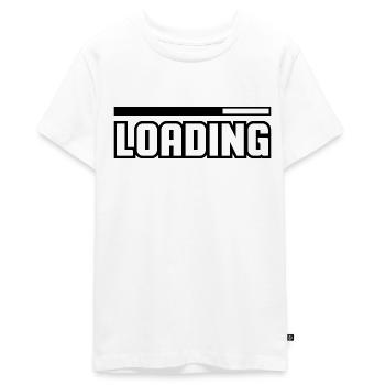 Loading - Teenager Premium Bio T-Shirt - Weiß - Vorne - AI Model Teenager Male light (155cm)