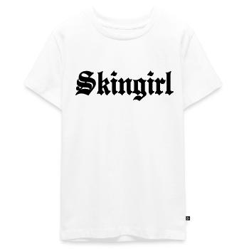 Working Class Skingirl Oi! Antiracist Bootgirl My - T-shirt Premium bio Ado - blanc - Devant - AI Model Teenager Male light (155cm)