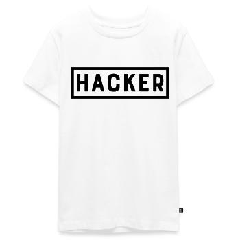 Hacker - Teenager Premium Organic T-Shirt - white - Front - AI Model Teenager Male light (155cm)