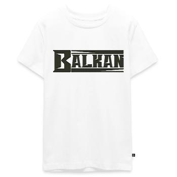 exyu balkan rock bosna croatia serbia - Teenager Premium Organic T-Shirt - white - Front - AI Model Teenager Male light (155cm)