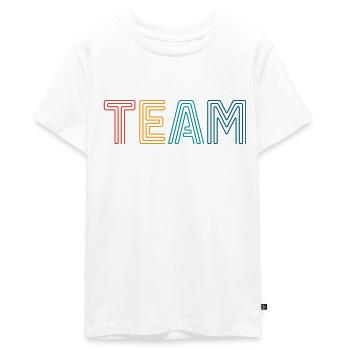 Team - Teenager Premium Bio T-Shirt - Weiß - Vorne - AI Model Teenager Male light (155cm)