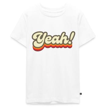 Yeah, Yeah, Yeah! - Teenager Premium Organic T-Shirt - white - Front - AI Model Teenager Male light (155cm)