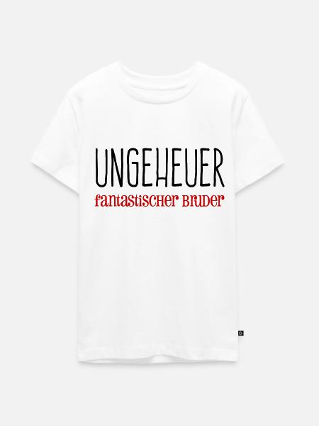 Ungeheuer fantastischer Bruder - Teenager Premium Bio T-Shirt - Weiß