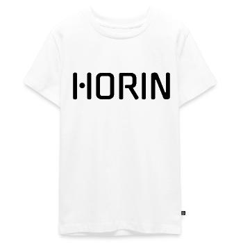 Horin Black - Teenager Premium Organic T-Shirt - white - Front - AI Model Teenager Male light (155cm)