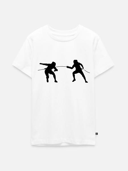 Fechten Fechten - Teenager Premium Bio T-Shirt - Weiß