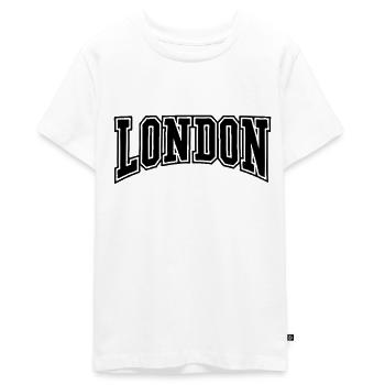 London College ondulé - T-shirt Premium bio Ado - blanc - Devant - AI Model Teenager Male light (155cm)