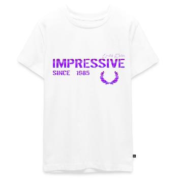 Impressive since 1985 - Teenager Premium Bio T-Shirt - Weiß - Vorne - AI Model Teenager Male light (155cm)
