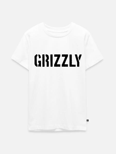 Grizzly Bär Slogan - Teenager Premium Bio T-Shirt - Weiß