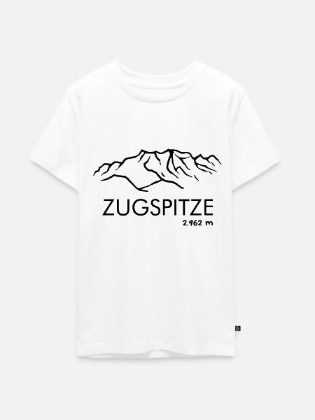 Zugspitze - Teenager Premium Bio T-Shirt - Weiß