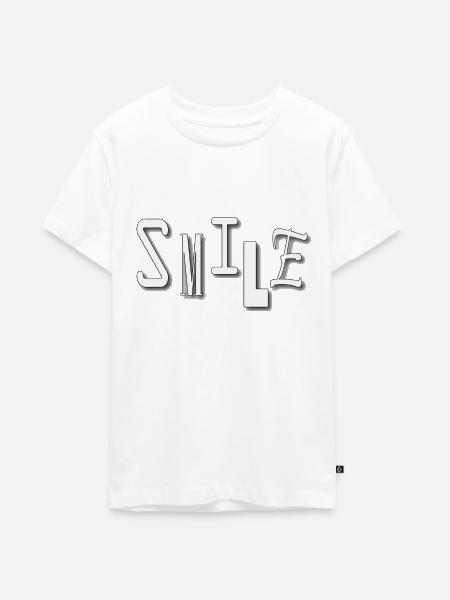 Smile - Teenager Premium Bio T-Shirt - Weiß
