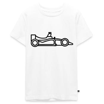 Rennwagen - Teenager Premium Bio T-Shirt - Weiß - Vorne - AI Model Teenager Male light (155cm)