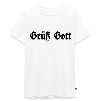 Grüß Gott - Teenager Premium Bio T-Shirt - Weiß - Vorne - AI Model Teenager Male light (155cm)