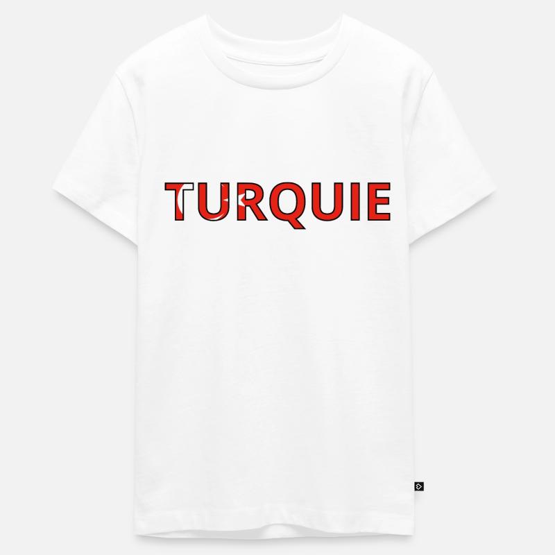 Drapeau Turquie - T-shirt Premium bio Ado - blanc