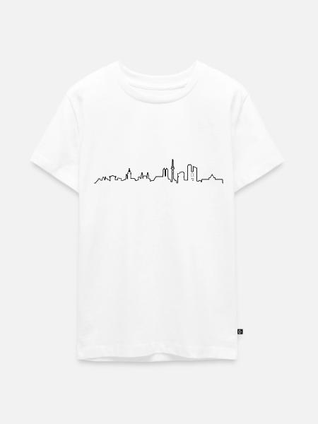 Skyline München - Teenager Premium Bio T-Shirt - Weiß