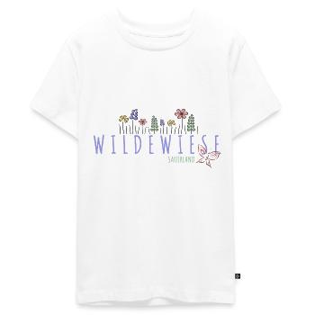 Wildewiese im Sauerland - Teenager Premium Bio T-Shirt - Weiß - Vorne - AI Model Teenager Male light (155cm)