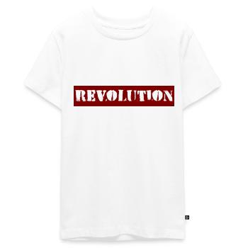 revolution - Teenager Premium Organic T-Shirt - white - Front - AI Model Teenager Male light (155cm)