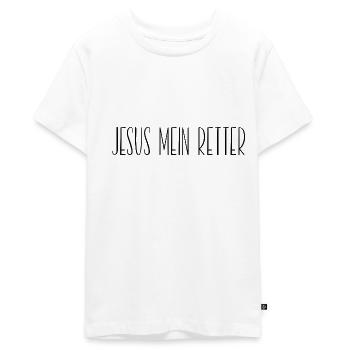 Jésus mon Sauveur - T-shirt Premium bio Ado - blanc - Devant - AI Model Teenager Male light (155cm)