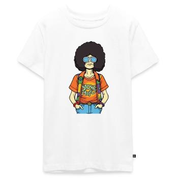 Marc der Hippie - Teenager Premium Bio T-Shirt - Weiß - Vorne - AI Model Teenager Male light (155cm)