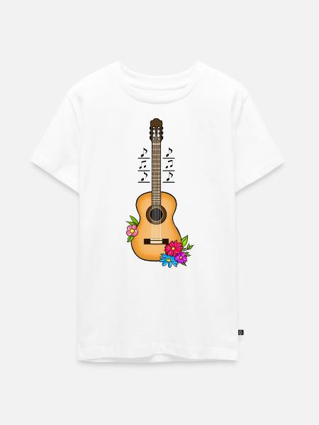 Gitarre - Teenager Premium Bio T-Shirt - Weiß