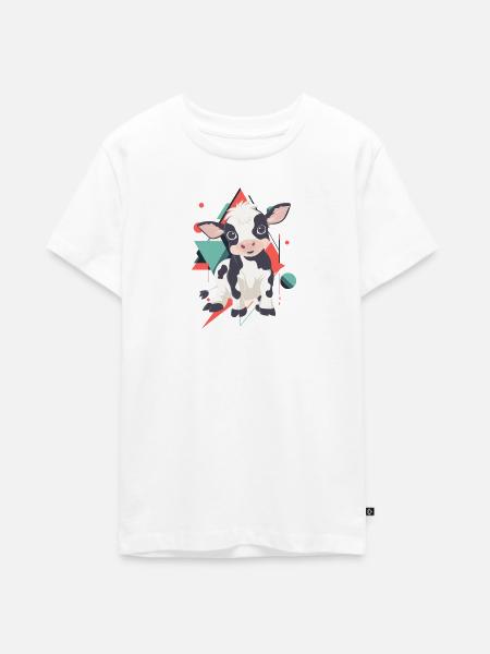 Kuh Rind - Teenager Premium Bio T-Shirt - Weiß