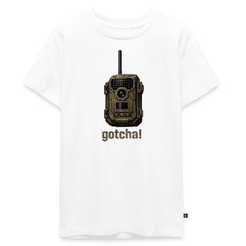 Überwachung, Kamera - Teenager Premium Bio T-Shirt - Weiß - Vorne - AI Model Teenager Male light (155cm)