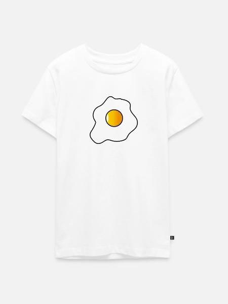 Illustration Spiegelei. Spiegelei - Teenager Premium Bio T-Shirt - Weiß