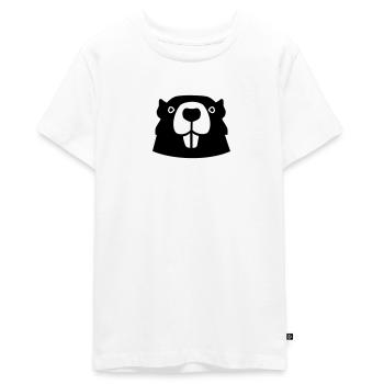 Biber - Teenager Premium Bio T-Shirt - Weiß - Vorne - AI Model Teenager Male light (155cm)
