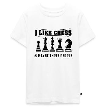 Schach - Teenager Premium Bio T-Shirt - Weiß - Vorne - AI Model Teenager Male light (155cm)