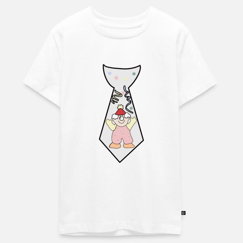 Cravate de clown drôle de carnaval - T-shirt Premium bio Ado - blanc