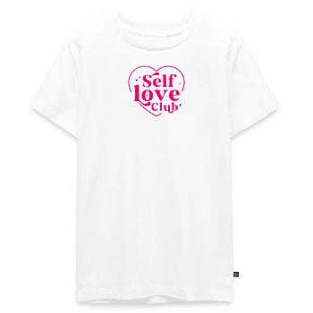 Self love club - Teenager Premium Organic T-Shirt - white - Front - AI Model Teenager Male light (155cm)