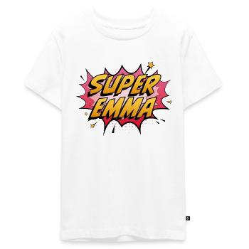 Super Emma - T-shirt Premium bio Ado - blanc - Devant - AI Model Teenager Male light (155cm)