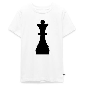 reine dame pièce de jeu d'echec - T-shirt Premium bio Ado - blanc - Devant - AI Model Teenager Male light (155cm)