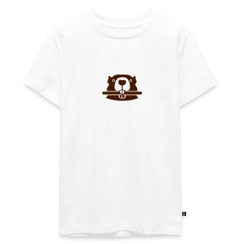 Biber - Teenager Premium Bio T-Shirt - Weiß - Vorne - AI Model Teenager Male light (155cm)