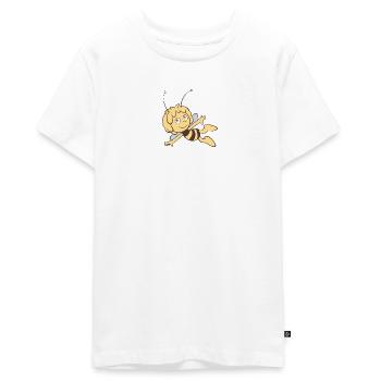 Biene Maja Fliegt Retro - Teenager Premium Bio T-Shirt - Weiß - Vorne - AI Model Teenager Male light (155cm)