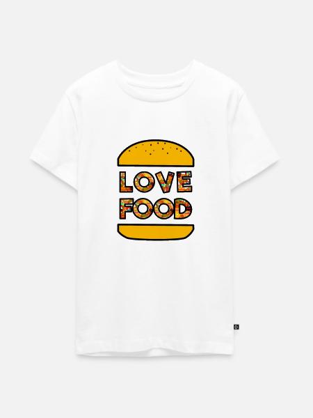 Burger liebe - Teenager Premium Bio T-Shirt - Weiß