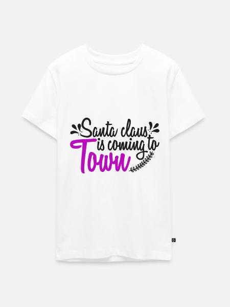 Santa - Teenager Premium Bio T-Shirt - Weiß
