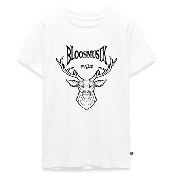 Blasmusik Pfalz Bloosmusik Palz Hirsch Geantler - Teenager Premium Organic T-Shirt - white - Front - AI Model Teenager Male light (155cm)