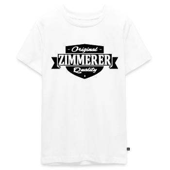 zimmerer - Teenager Premium Bio T-Shirt - Weiß - Vorne - AI Model Teenager Male light (155cm)