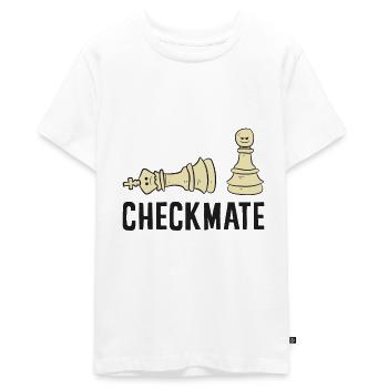 Échec et mat drôle de joueur d’échecs - T-shirt Premium bio Ado - blanc - Devant - AI Model Teenager Male light (155cm)