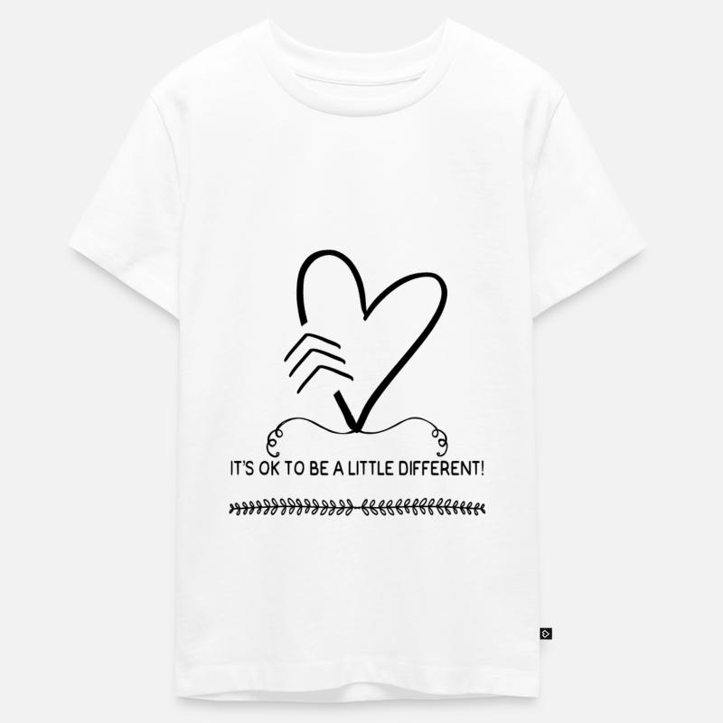 Trisomie 21 Down Syndrom Geschenk Geburt - T-shirt Premium bio Ado - blanc