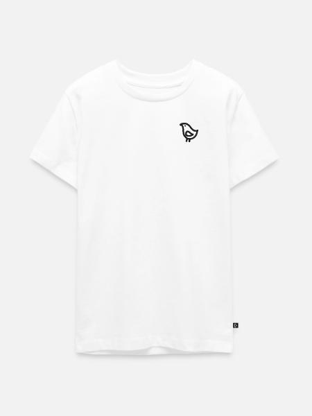 Vögelchen bestickt - Teenager Premium Bio T-Shirt - Weiß