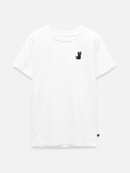 Katze - Teenager Premium Bio T-Shirt - Weiß