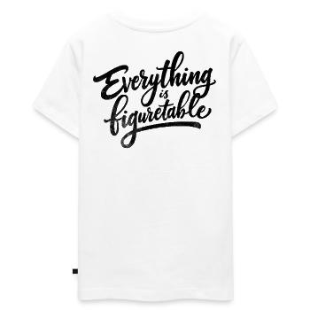 Everything is Figurtable - Teenager Premium Bio T-Shirt - Weiß - Hinten - AI Model Teenager Male light (155cm)