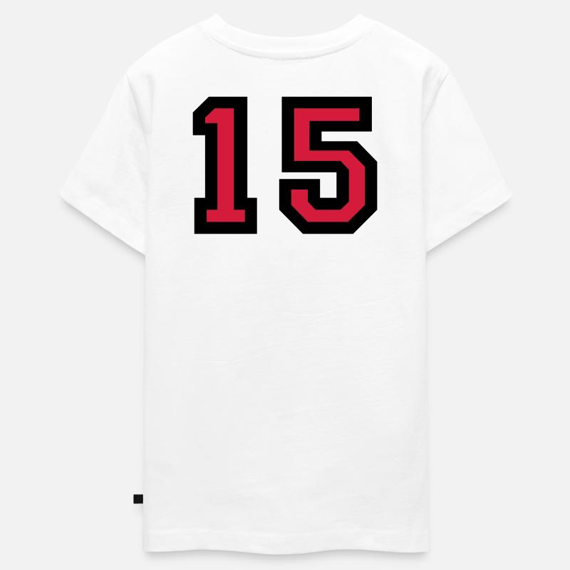 Le numéro 15 - Le numéro de quinze - T-shirt Premium bio Ado - blanc
