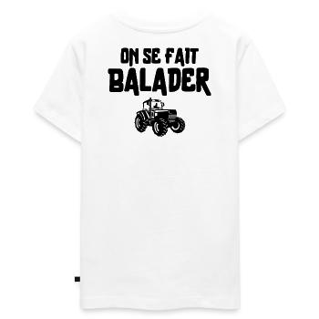 Peasant, Farmer, Farmer, Tractor - Teenager Premium Organic T-Shirt - white - Back - AI Model Teenager Male light (155cm)