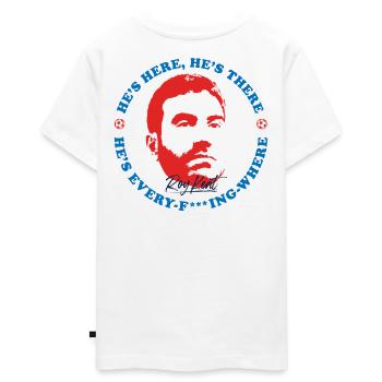 Ted Lasso Logo Und Schriftzug Mit Roy Kent - Teenager Premium Bio T-Shirt - Weiß - Hinten - AI Model Teenager Male light (155cm)