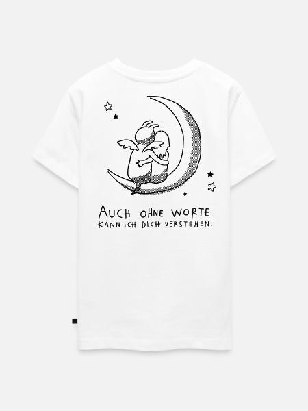 Tabaluga Fliegend Umrisse - Teenager Premium Bio T-Shirt - Weiß